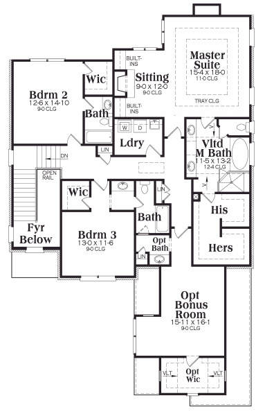 upper floor house blueprint