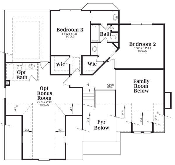 upper floor house blueprint