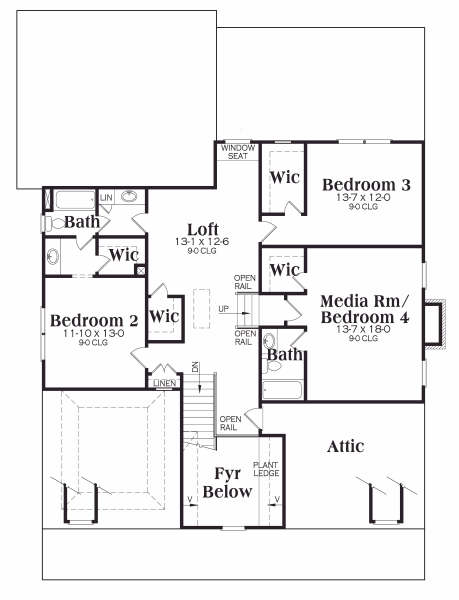 upper floor house blueprint