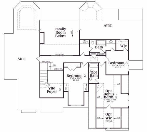 upper floor house blueprint