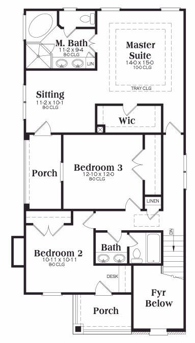 upper floor house blueprint