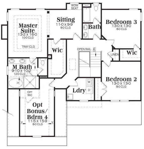 upper floor house blueprint
