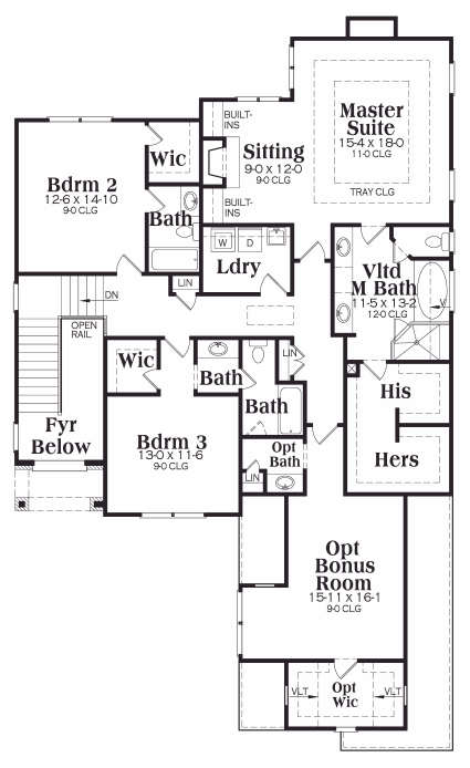 upper floor house blueprint