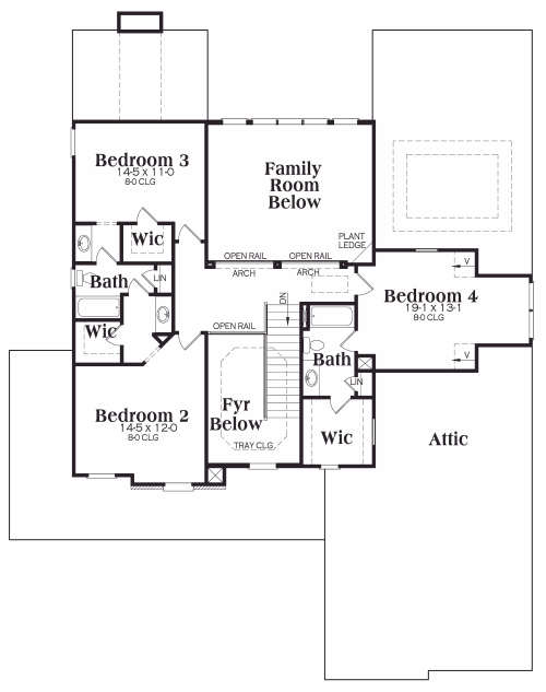 upper floor house blueprint