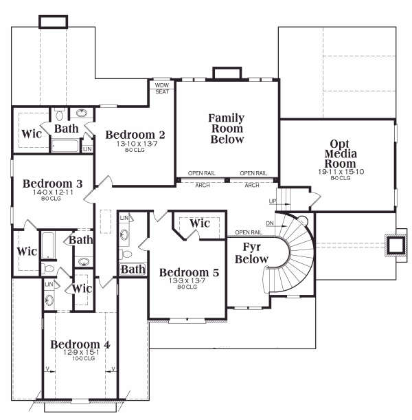 upper floor house blueprint