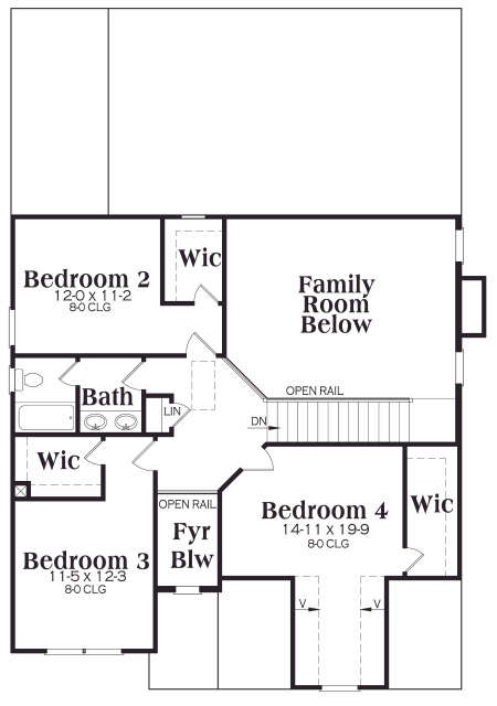 upper floor house blueprint