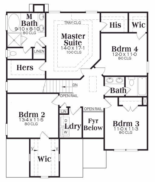 upper floor house blueprint