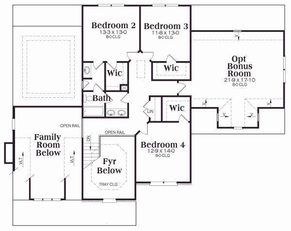 upper floor house blueprint