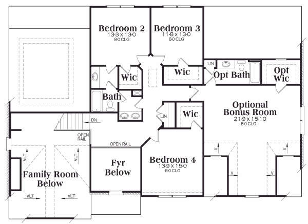 upper floor house blueprint