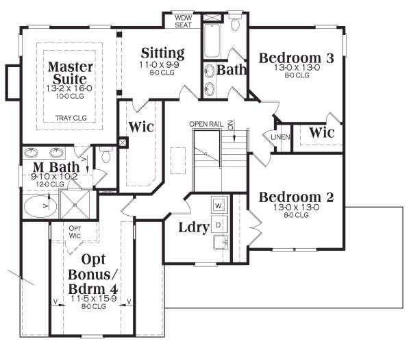upper floor house blueprint