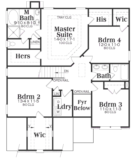 upper floor house blueprint