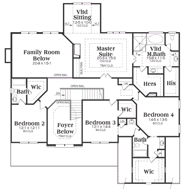 upper floor house blueprint