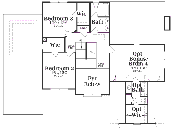 upper floor house blueprint