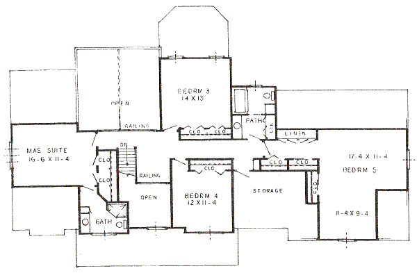 upper floor house blueprint