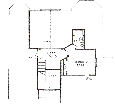 upper floor house blueprint