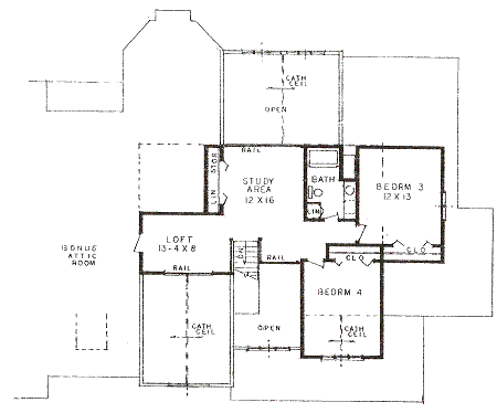 upper floor house blueprint