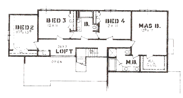 upper floor house blueprint