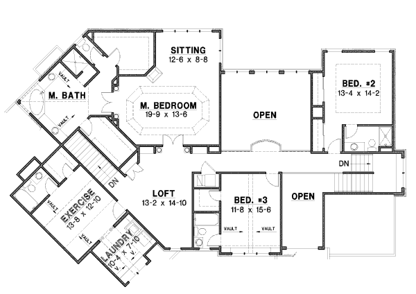upper floor house blueprint