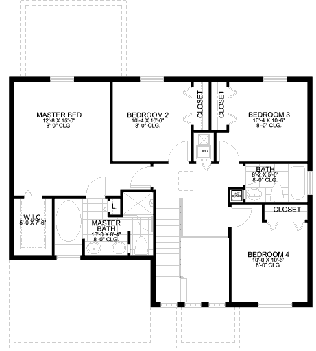 upper floor house blueprint