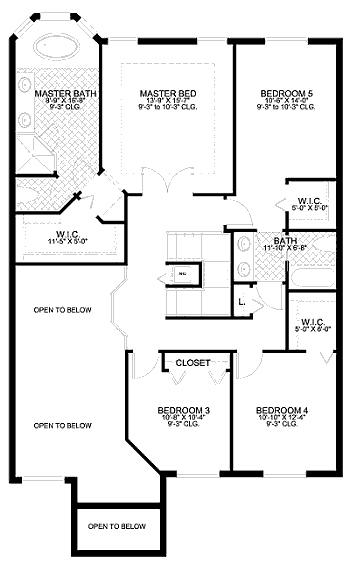 upper floor house blueprint
