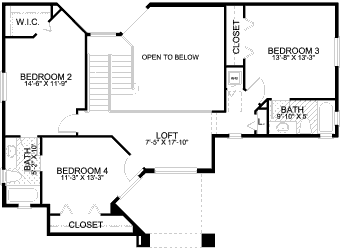 upper floor house blueprint