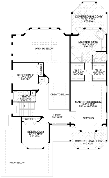 upper floor house blueprint