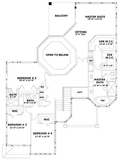 upper floor house blueprint