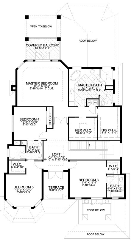 upper floor house blueprint