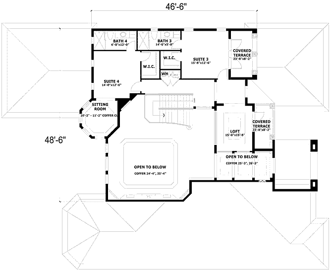 upper floor house blueprint