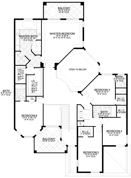 upper floor house blueprint