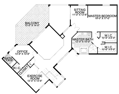 upper floor house blueprint