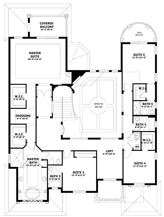 upper floor house blueprint