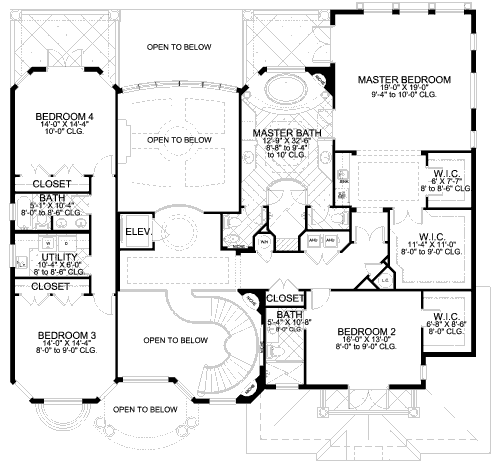 upper floor house blueprint