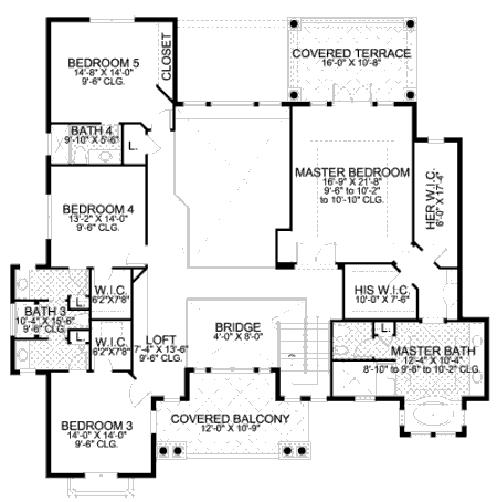 upper floor house blueprint