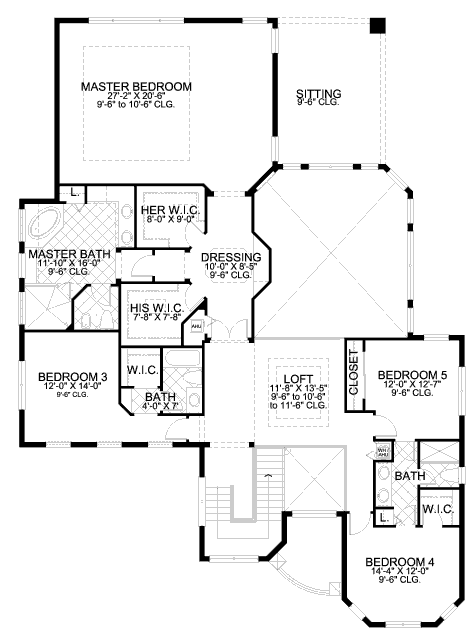 upper floor house blueprint