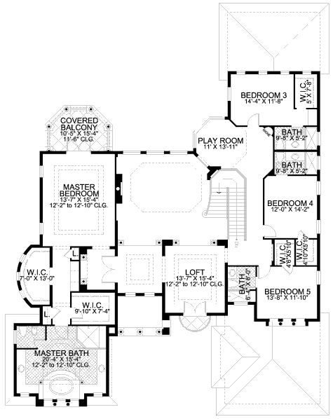 upper floor house blueprint
