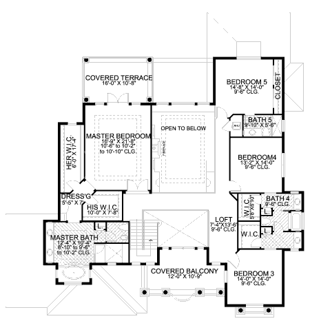 upper floor house blueprint