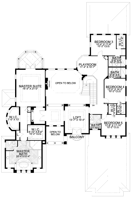 upper floor house blueprint
