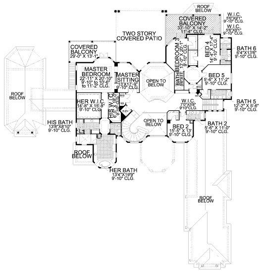 upper floor house blueprint