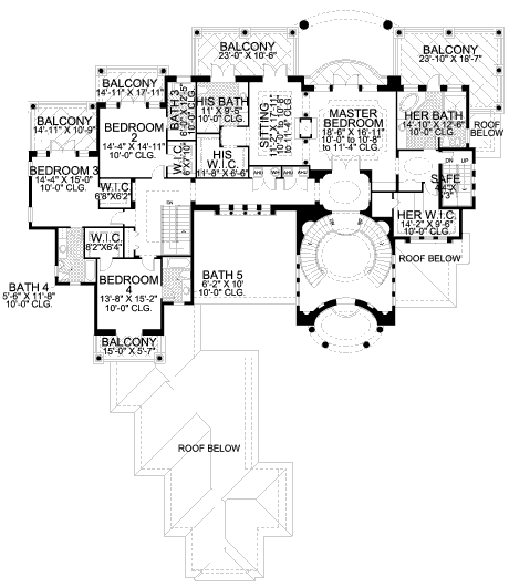 upper floor house blueprint