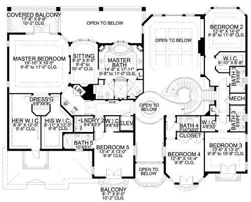 upper floor house blueprint