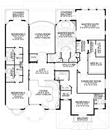 upper floor house blueprint