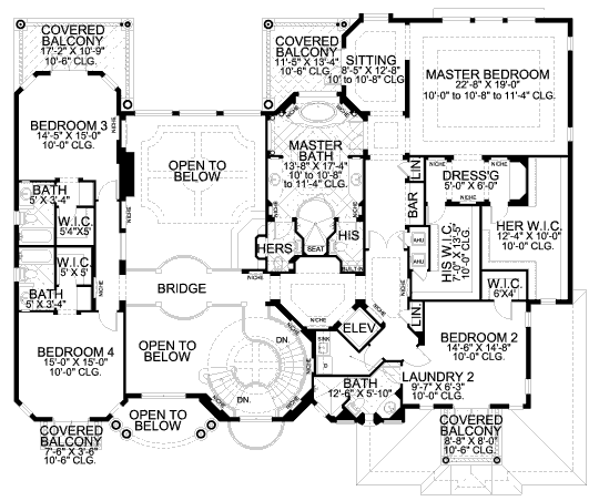 upper floor house blueprint