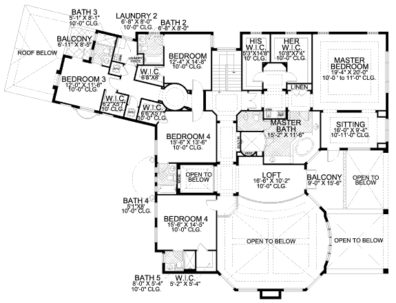 upper floor house blueprint