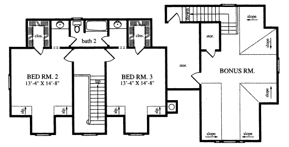 upper floor house blueprint