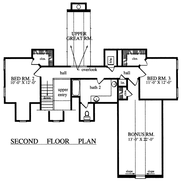upper floor house blueprint