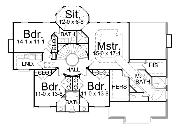 upper floor house blueprint