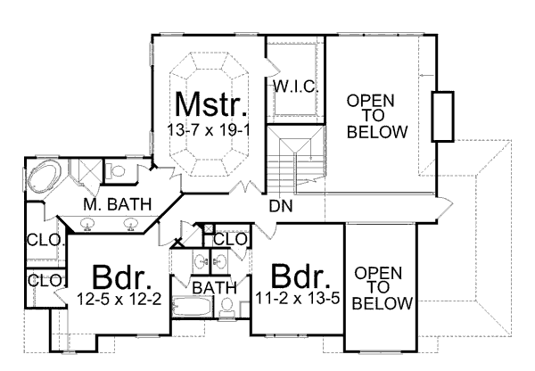 upper floor house blueprint