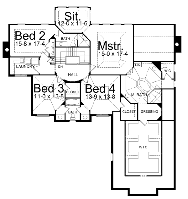 upper floor house blueprint