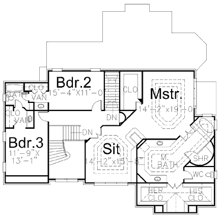 upper floor house blueprint